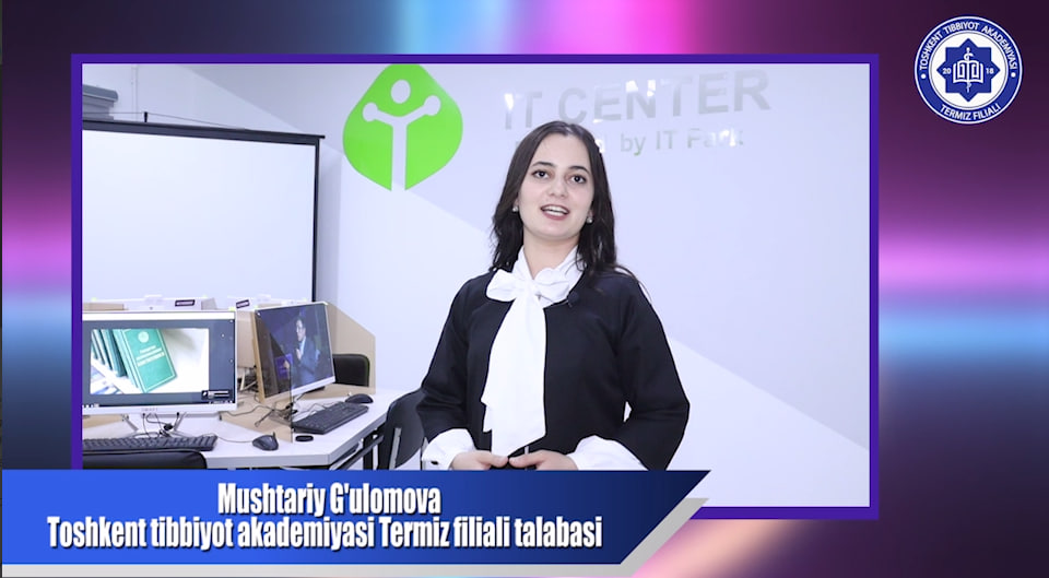 You are currently viewing Toshkent tibbiyot akademiyasi Termiz filiali talabasi G’ulomova Mushtariy