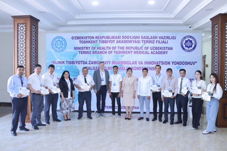 Read more about the article Toshkent tibbiyot akademiyasi Termiz filialida &laquo;Klinik tibbiyotda zamonaviy muammolar va innovatsion yondashuv&raquo; mavzusida xalqaro ilmiy-amaliy anjuman bo’lib o’tdi.