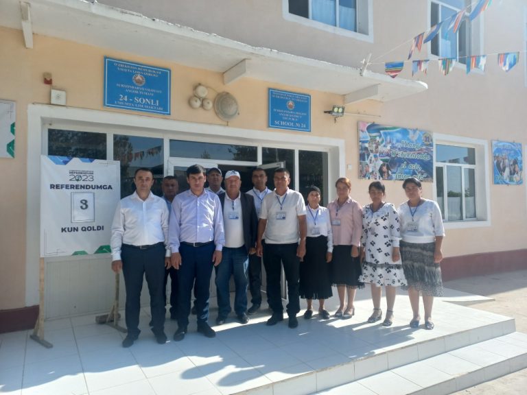 Read more about the article Toshkent tibbiyot akademiyasi Termiz filialining bir guruh xodimlari  umumxalq referendumi oldidan tashkil etilgan uchastkalarga amaliy yordam ko‘rsatish maqsadida Angor tumaniga borishdi.