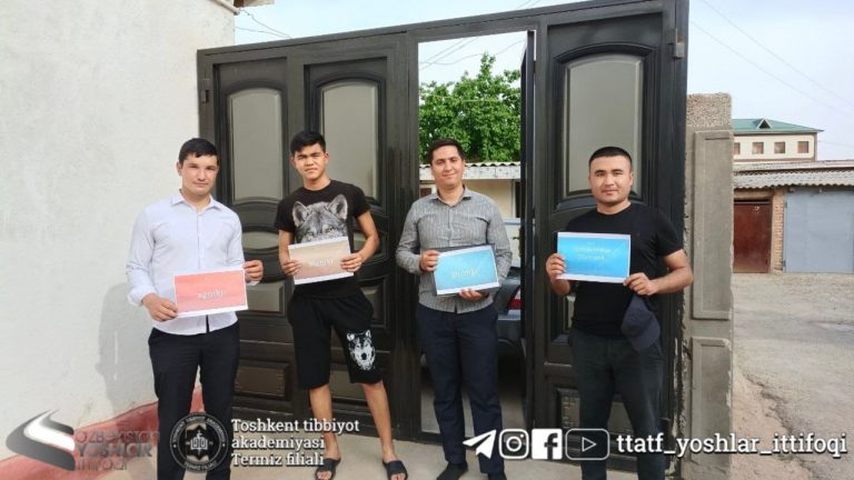Read more about the article Toshkent tibbiyot akademiyasi Termiz filiali Volontyorlar jamoasi bugun