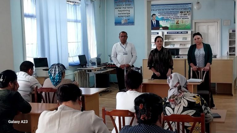 Read more about the article Toshkent tibbiyot akademiyasi  Termiz filiali rahbar-xodimlari, jumladan, davolash ishlari boʻyicha direktor oʻrinbosari O’. Fayziyeva,  pediatriya fakulteti dekani J. Mustanov , ichki nazorat boʻlim boshligʻi hamda  kafedra mudirlaridan iborat ishchi guruhi Shoʻrchi tibbiyot kollejida tashrif buyurishdi.