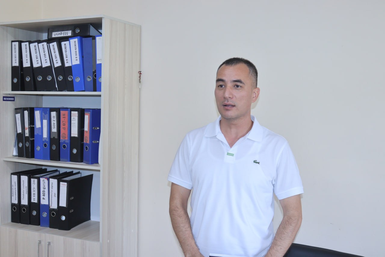 You are currently viewing Toshkent tibbiyot akademiyasi Termiz filiali KQK “Kompleks nazorat” tizimini boshqarish bo’limi bosh mutaxassisi A.B.Abdullayev tomonidan filial tyutorlari ishtirokida “Korrupsiyasiz soha” loyihasini amalga oshirish yuzasidan uchrashuv o’tkazildi.