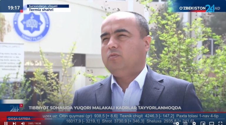 Read more about the article Toshkent tibbiyot akademiyasi Termiz filialida tibbiyot sohasida yuqori malakali kadrlar tayyorlanmoqda