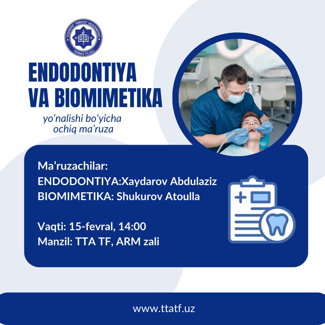 You are currently viewing Attention dental assistants and students of TTA Termiz branch!